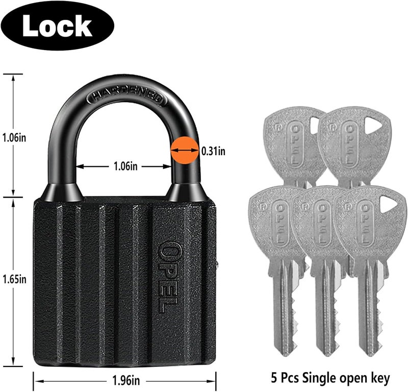 FYANER Heavy Duty Security Chain Lock with Padlock, 43 Inch 8mm Manganese Steel Chain, Anti-Rust & Anti-Theft - for Bike, Scooter, Motorcycle, Door, Gate, Fence - Image 2